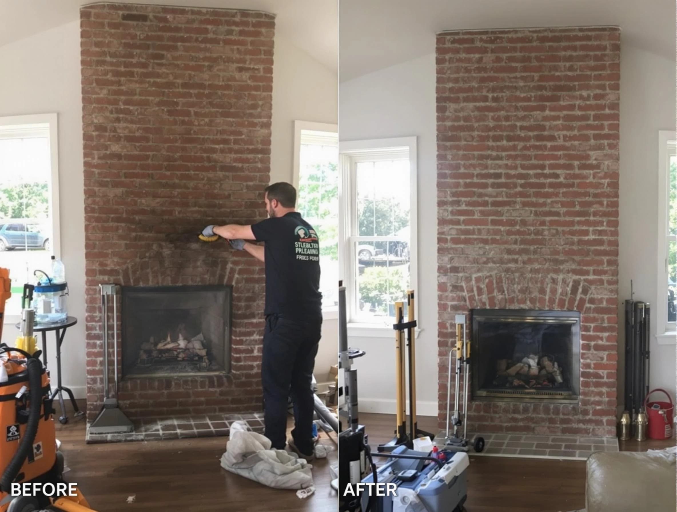 Finished chimney sweeping service by Plainsboro Chimney Sweep in Plainsboro, NJ