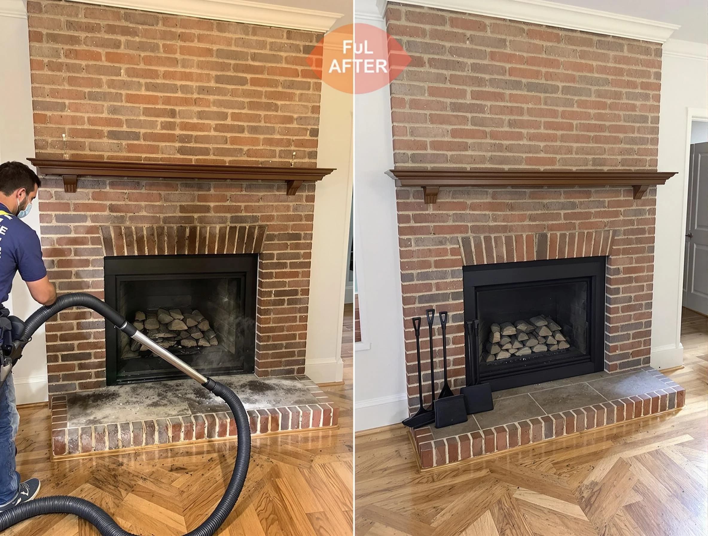 Plainsboro Chimney Sweep carefully sanitizing a fireplace in Plainsboro, NJ