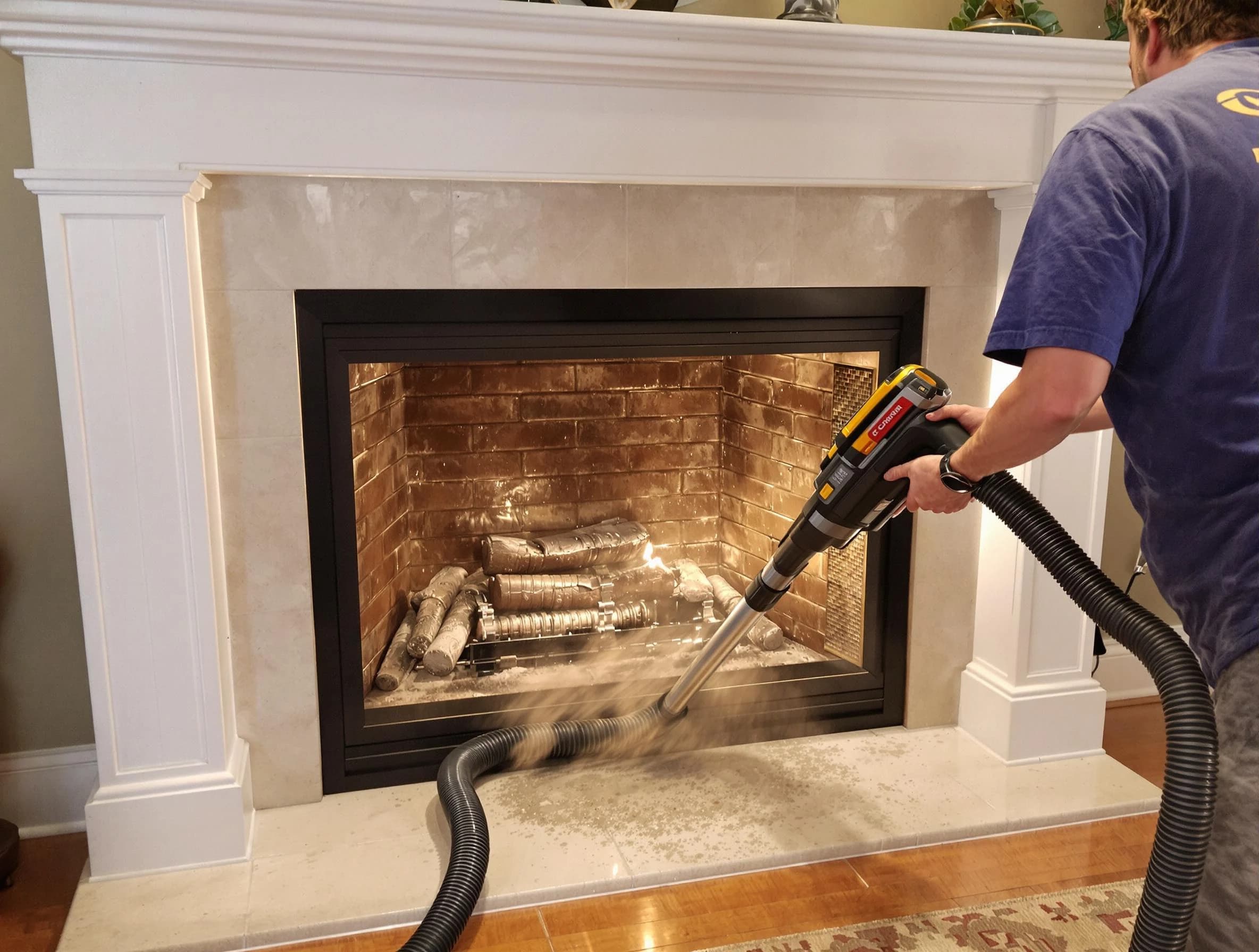 Fireplace cleaning performed by Plainsboro Chimney Sweep in Plainsboro, NJ