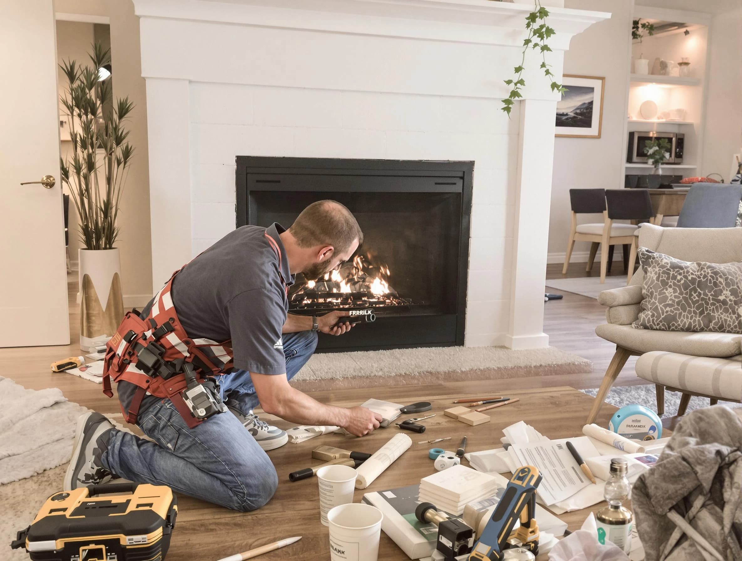 Plainsboro Chimney Sweep performing fireplace repair in Plainsboro, NJ