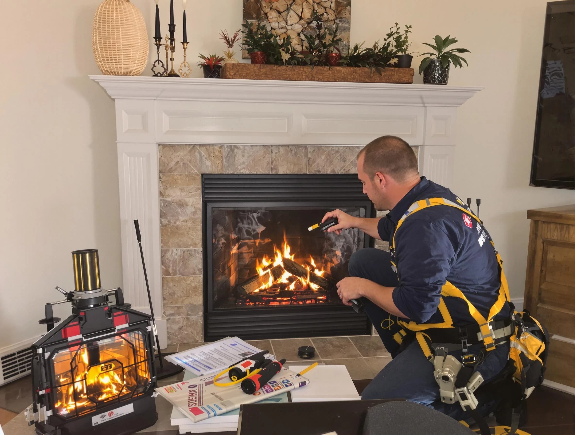 Safety-focused fireplace inspection by Plainsboro Chimney Sweep in Plainsboro, NJ